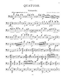 Partition de violoncelle, Piano quatuor, Op.8, G minor