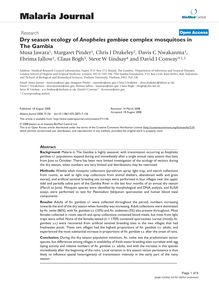 Dry season ecology of Anopheles gambiaecomplex mosquitoes in The Gambia