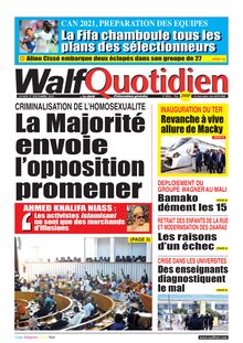 Walf Quotidien n°8926 - du lundi 27 décembre 2021