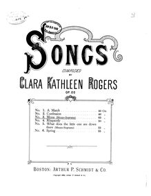 Partition , Mona, 6 chansons, Rogers, Clara Kathleen