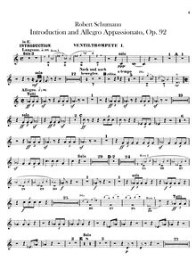 Partition trompette 1, 2 (en E), Introduction et Allegro Appassionato, Op.92
