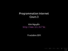 Programmation Internet Cours 3