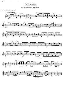 Partition complète, Minuetto, C major, Molino, Francesco