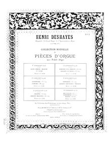 Partition Andante et Andante Religioso., Pièces d orgue, Deshayes, Henri