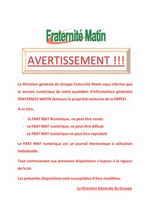 Fraternité Matin n°17433 - Du vendredi 3 févier 2023