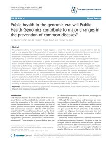 Public health in the genomic era: will Public Health Genomics contribute to major changes in the prevention of common diseases?