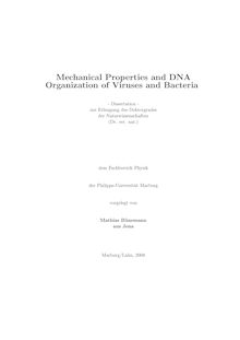 Mechanical properties and DNA organization of viruses and bacteria [Elektronische Ressource] / vorgelegt von Mathias Bünemann