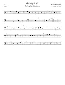Partition viole de basse, madrigaux, Book 3, Gesualdo, Carlo