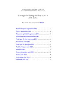 Mathématiques 2002 Scientifique Baccalauréat général