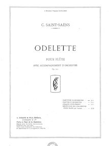 Partition de piano et flûte , partie, Odelette, pour flûte et orchestre, Op. 162