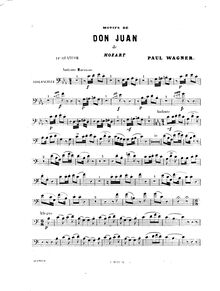 Partition de violoncelle, quatuor No.14, Motifs de  Don Giovanni 