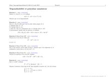 Sujet : Algèbre, Réduction des endomorphismes, Trigonalisabilité et polynôme annulateur