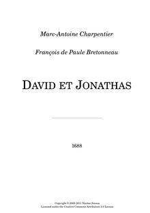 Partition complète (concert version), David et Jonathas
