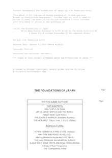The Foundations of Japan - Notes Made During Journeys Of 6,000 Miles In The Rural Districts As - A Basis For A Sounder Knowledge Of The Japanese People