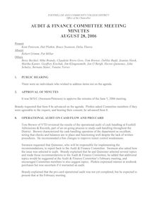Audit Minutes 08-28-06