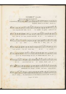 Partition ténor 1mo chœur II, Schlachtlied, D.912 (Op.151), Battle Song