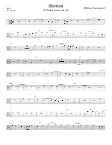 Partition ténor viole de gambe 1, alto clef, madrigaux, Ferrabosco Sr., Alfonso