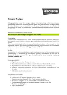 Télécharger des compléments d informations. - Groupon Belgique
