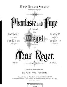 Partition Primo et Secondo parties, Phantasie und Fuge (en c-Moll) für Orgel