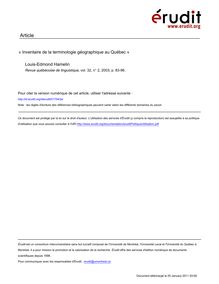 PDF 207 ko - Inventaire de la terminologie géographique au Québec