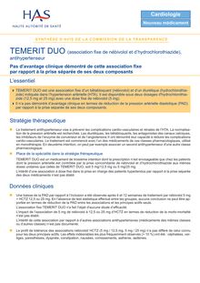 TEMERITDUO - Synthèse d avis TEMERITDUO - CT7110