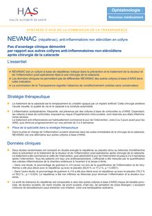 NEVANAC - Synthèse d avis NEVANAC - CT-8892