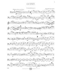Partition violoncelle 1, Octet pour 4 violons, 2 altos et 2 violoncellos, op. 17