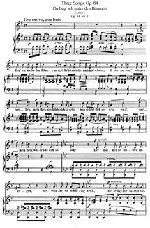 Partition complète, 3 chansons, Op.84, Mendelssohn, Felix