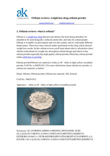 Orlistat reviews: weight loss drug orlistat powder