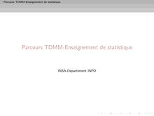 Parcours TDMM-Enseignement de statistique
