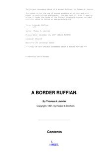 A Border Ruffian - 1891