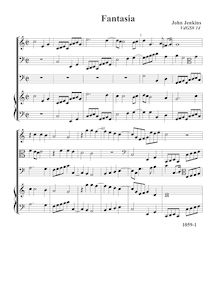 Partition Fantasia VdGS No. 14 - partition complète, fantaisies et Pavin pour 3 violes de gambe et orgue