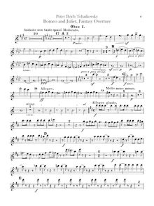 Partition hautbois 1, 2, anglais cor, Romeo et Juliet, Ромео и Джульетта (Romeo i Dzhulyetta)