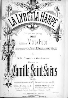 Partition complète, La lyre et la harpe, op.57, Saint-Saëns, Camille