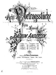 Partition , Scherzino, 8 Performance pièces pour flûte et Piano, Op.55