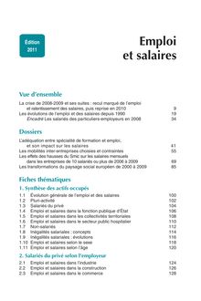 Sommaire - Emploi et salaires - Insee Références - Édition 2011