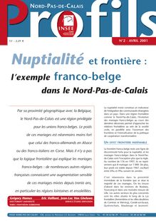 Nuptialité et frontière : l exemple franco-belge dans le Nord-Pas-de-Calais