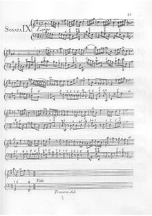 Partition complète, flûte Sonata en B minor, Sonata Op.1, No.9, B minor par George Frideric Handel