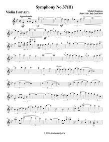 Partition violons I, Symphony No.37, D major, Rondeau, Michel par Michel Rondeau