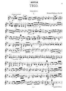 Partition violon 2, Trio pour 2 violons et viole de gambe, G major