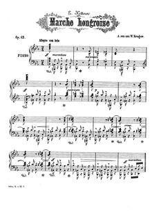 Partition complète, Marche hongroise, Op.63, Ketterer, Eugène