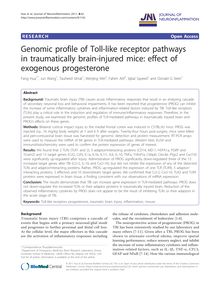 Genomic profile of Toll-like receptor pathways in traumatically brain-injured mice: effect of exogenous progesterone
