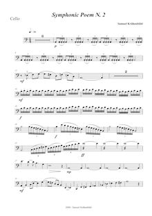 Partition violoncelles, symphonique Poem No.2, Krähenbühl, Samuel