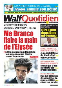 Walf Quotidien N°9307 - Du 1er avril 2023