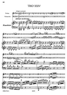 Partition de piano, 3 Piano Trios, Various:F majorD majorB♭ major par Joseph Haydn