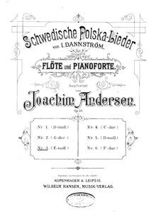 Partition No.3 E-moll, 6 Schwedischer Polska-chansons, Op.50, 6 Swedish Polkas