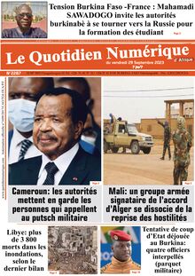 Le Quotidien Numérique d Afrique N°2287 - du 29/09/2023