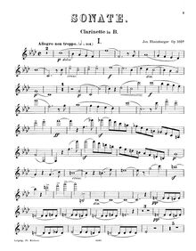 Partition clarinette , partie, violon Sonata No.2, E minor, Rheinberger, Josef Gabriel
