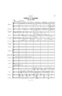 Partition Sc.2: Choeur et Légende, Gwendoline, Opéra en deux actes et trois tableaux