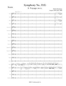 Partition , Voyage, Symphony No.33, A major, Rondeau, Michel